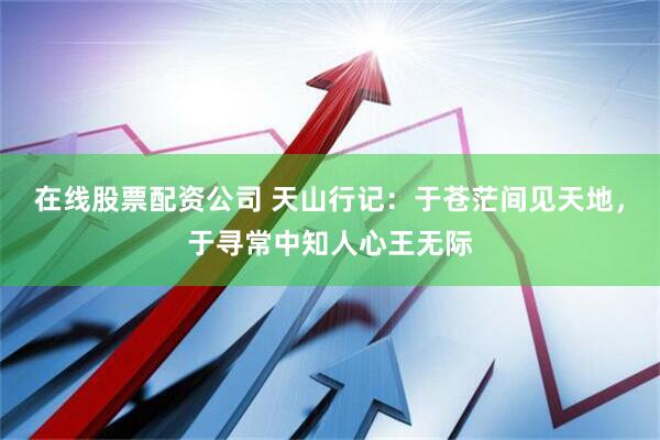 在线股票配资公司 天山行记：于苍茫间见天地，于寻常中知人心王无际